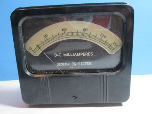 vintage general electric D-C Milliamperes meter gauge steampunk industrial