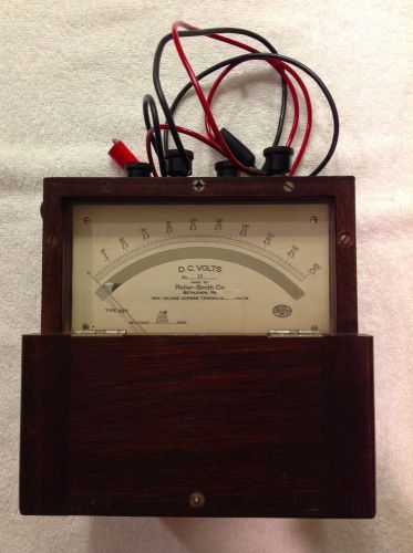Vintage roller-smith direct current dc volt meter, no. 10, bethlehem, pa for sale