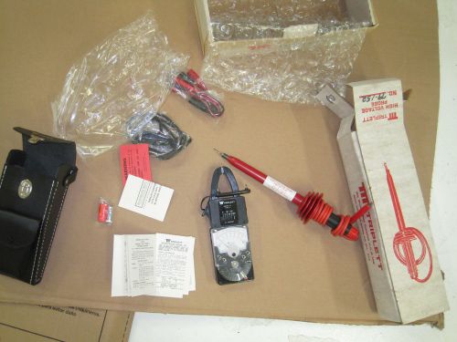 Triplett multimeter  w/  ac amp clamd and hiigh voltage probe for sale
