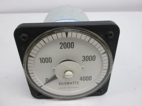 General electric panel 0-4000 ac kilowatts kw meter d254490 for sale