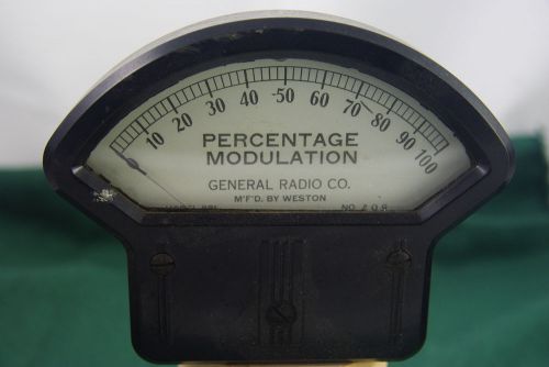One  General Radio ( Weston ) Model 891 Modulation Percentage Panel Meter