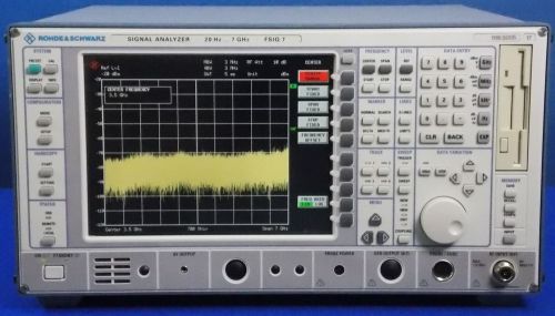 Rohde &amp; schwarz r&amp;s fsiq7 - w/ opt: k10- vector signal analyzer, 20hz-7ghz for sale