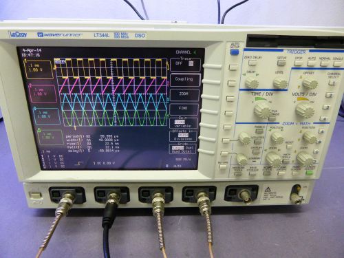 Lecroy waverunner lt344l 4ch digital oscilloscope 500 mhz, 500ms/s, tested w/opt for sale