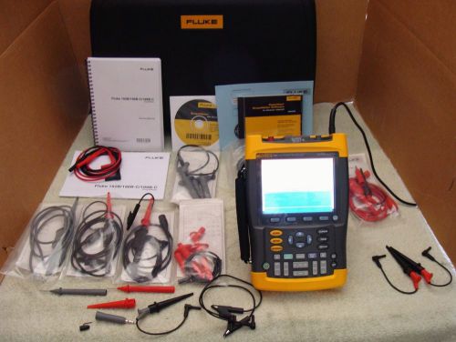 Fluke 199c 200 mhz / 2.5 gs/s color scopemeter w/extras! calibrated calibrated ! for sale
