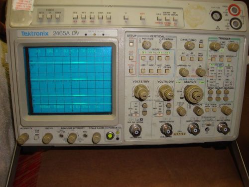 Tektronix 2465A DV 350 MHz 4 Channel Oscilloscope w/ Multimeter