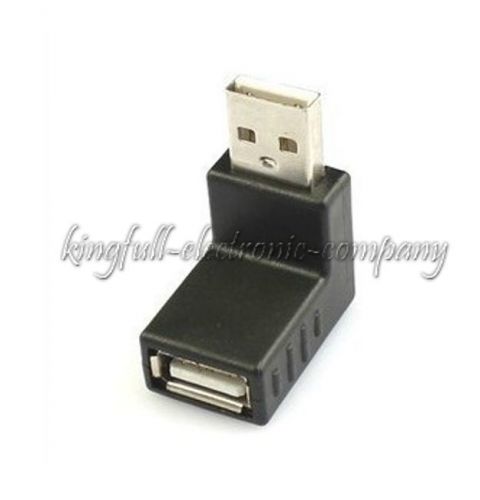 2 x new 90 degree angle usb male to usb female elbow adapters better us2 for sale