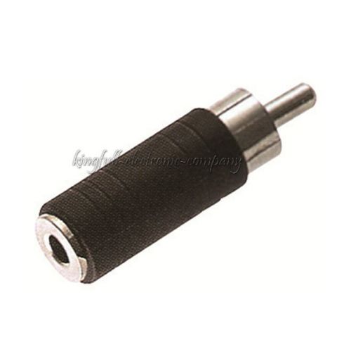 2PCS RCA Male Plug To Audio 3.5mm Stereo Female Jack Adapter BEST US