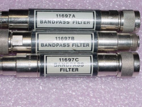 Hp bandpass filters hp11697a,11697b and 11697c all 3 filters for one price for sale