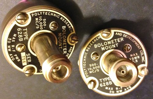 PRD BOLOMETER MOUNTS Type 628B-You Get 2ea. .5 to 10GHz-N Connector