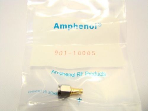 Amphenol 901-10005 rf coaxial adapter sma plug to 1.0/2.3 jack (c10-686) for sale