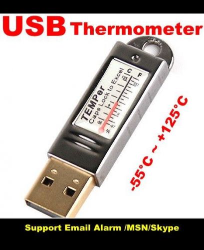 USB Sensor Temperature Data Logger Recordernsor / email alarm / auto save Data