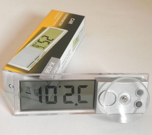 Digital LCD Display Auto Car Indoor Inside Home Household Thermometer Sucker