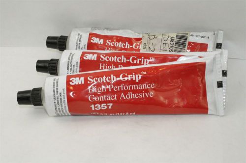 3m 1357 scotch-grip 5oz. high performance contact adhesive lot of 3 tubes for sale