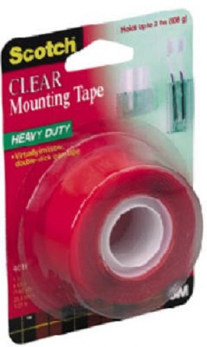 3m scotch 1&#034; x 60&#034; clear, heavy duty, mounting tape # 4010 for sale