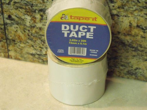 20 foot roll - white - extra wide duct tape for sale