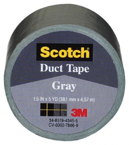 3M Scotch 1.5&#034; x 5YD Grey Multi Purpose Duct Tape 1005-GRY-IP
