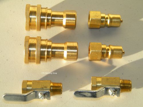 Carpet cleaning - wand - extractor - 1/4&#034; m / f qd shut-off valves combo for sale
