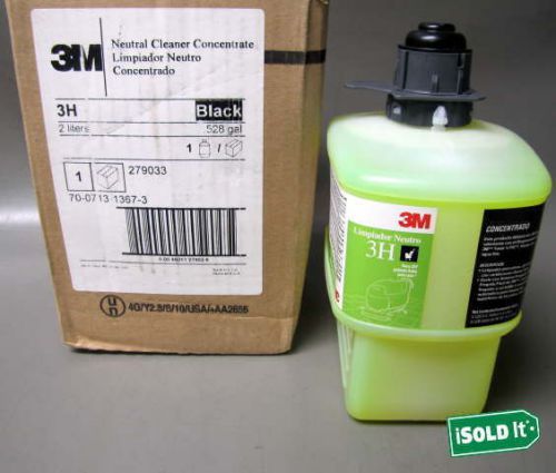 New 3m neutral cleaner concentrate 3h black cap 2 liter bottle makes 207 gallons for sale