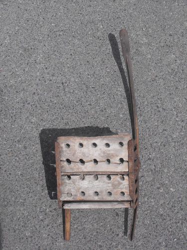 Old VTG Original Wood Cast Iron Mop Bucket Wringer Press Cleaning Tool
