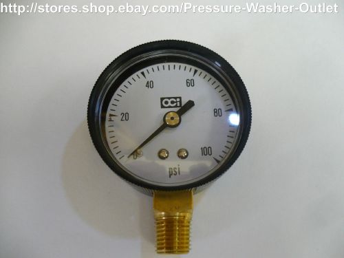 0-100 psi  pressure gauge 1/4npt bottom mount 2&#034;diameter face new for sale