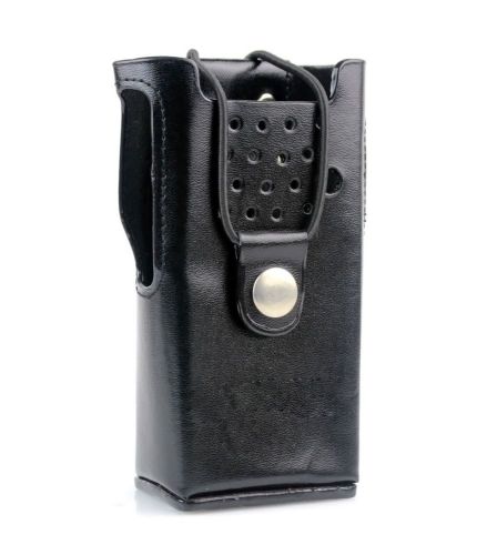Leather case radio holder for motorola radio gp3688/3188 cp150/200 black +sling for sale