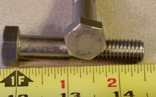 25 pcs. NEW 1/2&#034;-13 X 2-1/2&#034; stainless steel hex bolts