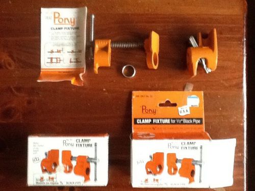 2 sets vintage new pony pipe clamps for sale