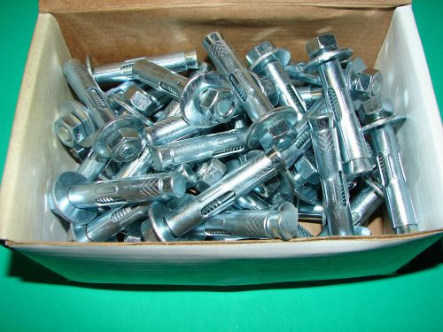 50 ea 3/8&#034; x 1 7/8&#034;  sleeve anchor bolts  hex nut /washers ~nova for sale