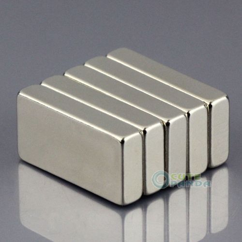 5pcs Strong Power N50 Block Magnets 20 x 10 x 4mm Cuboid Rare Earth Neodymium