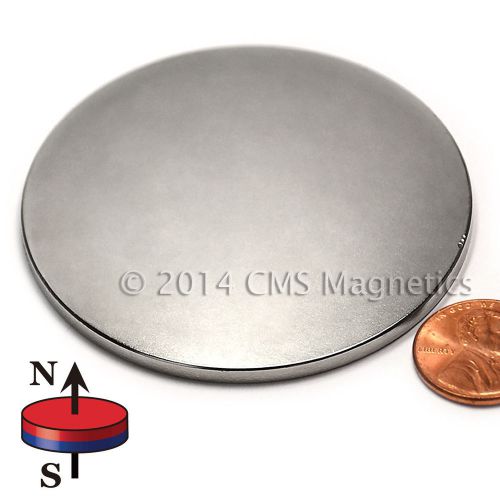 Cms magnetics® n45 neodymium magnet dia 2 1/2 x 1/8&#034; 10 pc for sale