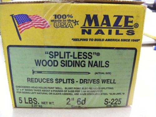 5 lb maze nails split-less wood siding nails 6d 2&#034;  new for sale