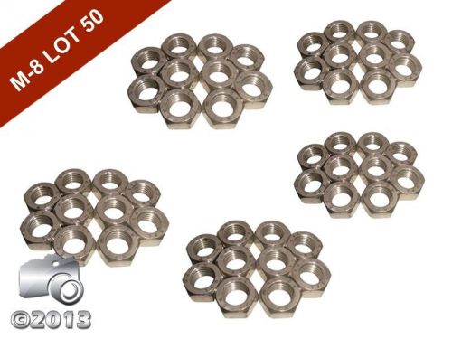 New pack of 50- m-8 hexagon hex full nuts a2 stainless steel din 934 for sale