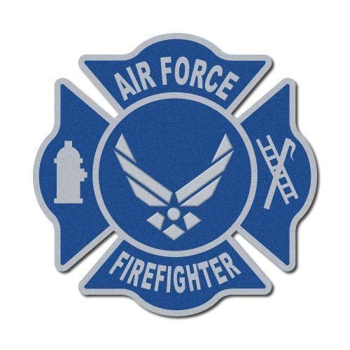 FIREFIGHTER DECAL - FIRE STICKER  - Air Force Firefighter Reflective Decal