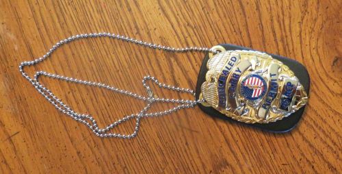 Badge holder neck chain for concealment but readily available