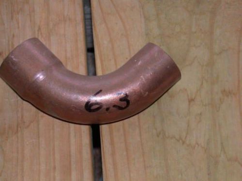 Copper hvac 45 elbow 1 1/2&#034; to 1 3/8&#034; diameter refrigeration mro 6.3 ozs. for sale
