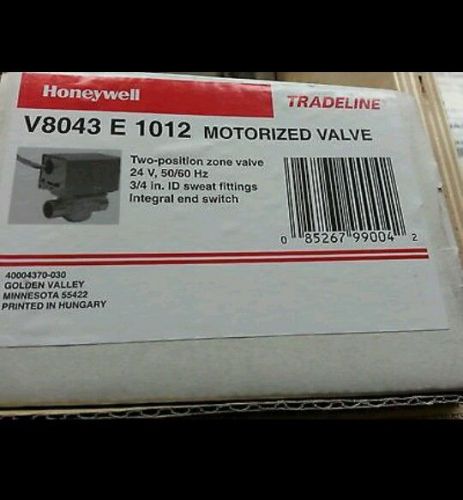 New Honeywell V8043 E 1012 24V Motorized Zone Valve 3/4&#034;