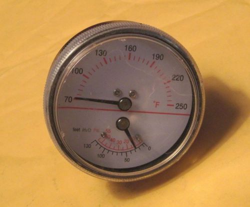 H.V.A.C. 250* Boiler Pressure Temperature Gauge