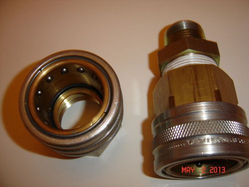 Two foster 125fs hydraulic coupling 1-1/4&#034; npt  female new for sale