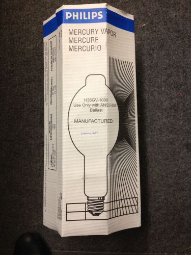 LOT OF 5 New Philips H36GV-1000 Watt Mercury Vapor Light Bulb