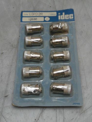 10 - IDEC Light Bulbs, LSPD-2R / LSPD2R, Red, 24 VAC/DC, NIB, WARRANTY