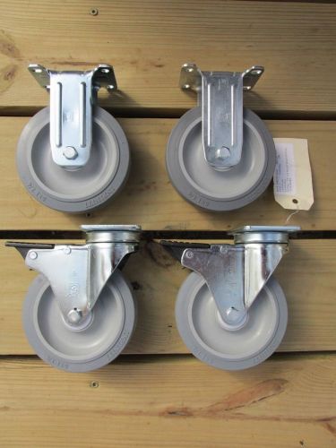 Set of 4 new, never used faultless? &#034;infiniti&#034; #5 casters 2 fixed/2 swivel brake for sale