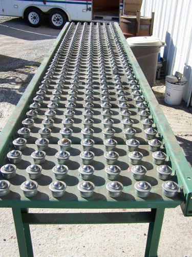 Roach conveyor 10&#039; long x 24&#034; wide ball transfer table with stands for sale