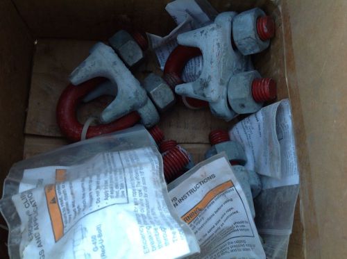 (5) new crosby 1&#034; drop forged wire rope clip clamp some in bags for sale