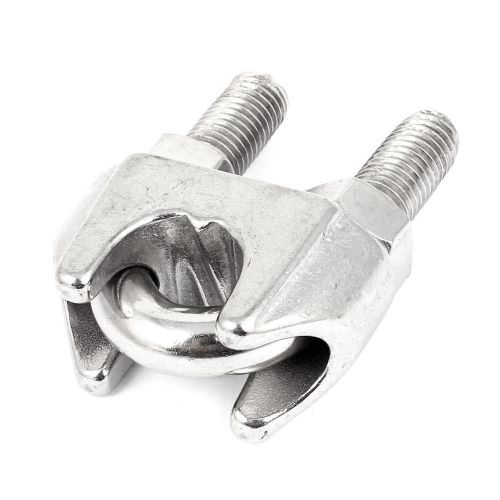 M20 x 40mm Stainless Steel Wire Ropes U Bolt Clips Clamp Silver Tone