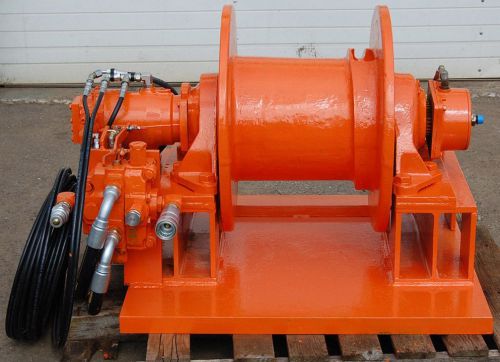 Cargo model p60 marine recovery winch 60000lb line pull hydraulic drive complete for sale