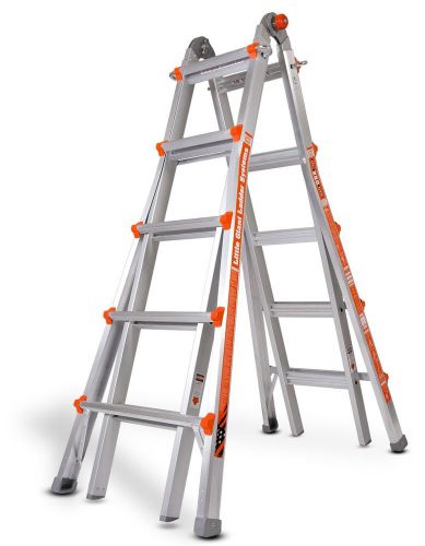 Little Giant Type 1 Articulating Ladder Extends 9 to15-Feet 250-LB Rated