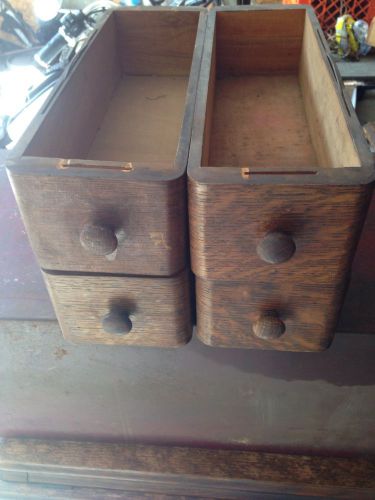 4 VINTAGE Wooden DRAWERS INDUSTRIAL STORAGE BINS Your Buying All 4
