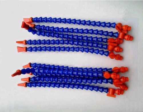 12x flexible plastic water oil coolant pipe hose for lathe cnc 11.9&#039; + switch for sale