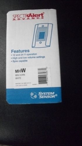 System Sensor MHW  Mini Horn White 12 and 24 V Operation New in Box