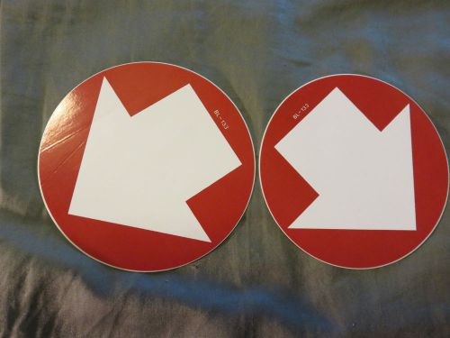 (TWO) SELF-ADHESIVE VINYL &#034;FIRE EXTINGUISHER DIRECTIONAL &#034; ARROW SIGN&#039;S 4&#034;